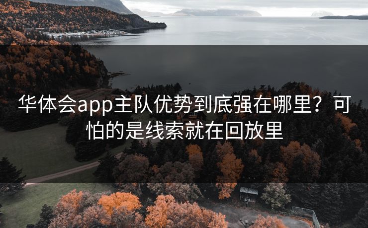 华体会app主队优势到底强在哪里？可怕的是线索就在回放里