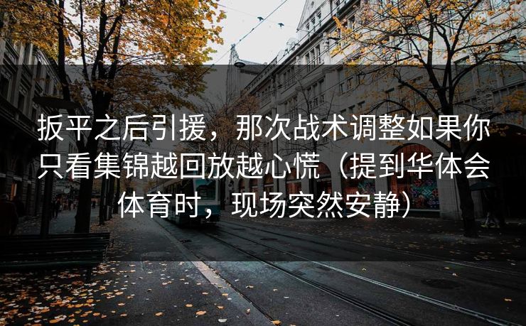 扳平之后引援，那次战术调整如果你只看集锦越回放越心慌（提到华体会体育时，现场突然安静）