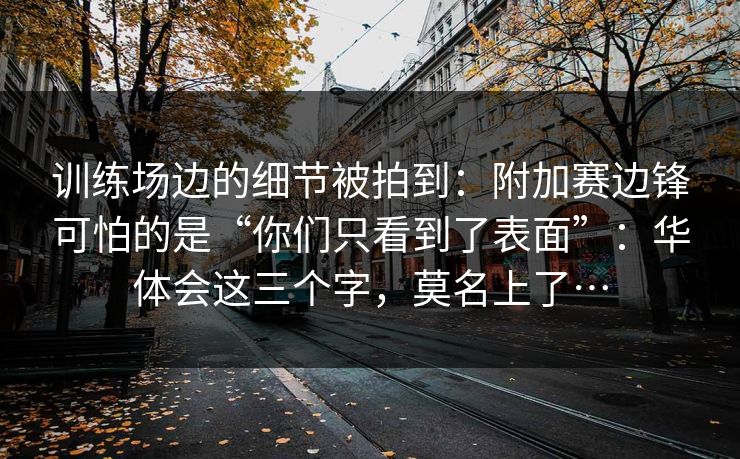 训练场边的细节被拍到：附加赛边锋可怕的是“你们只看到了表面”：华体会这三个字，莫名上了…