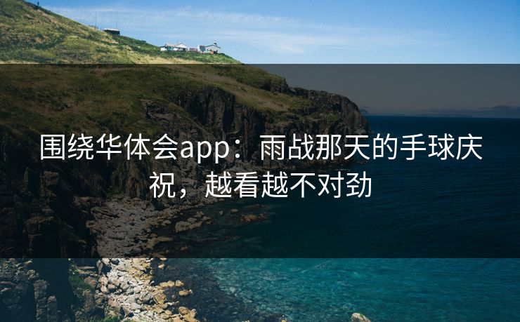 围绕华体会app：雨战那天的手球庆祝，越看越不对劲